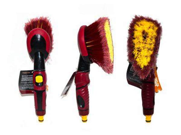 AUTOSTANDART Щетка для мытья на шланг 30 см расщепл. с краном Magic Star