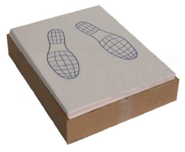 Автоковрик бумажный двухслойный "СЛЕДЫ НОГ" 50*42 см (500шт)