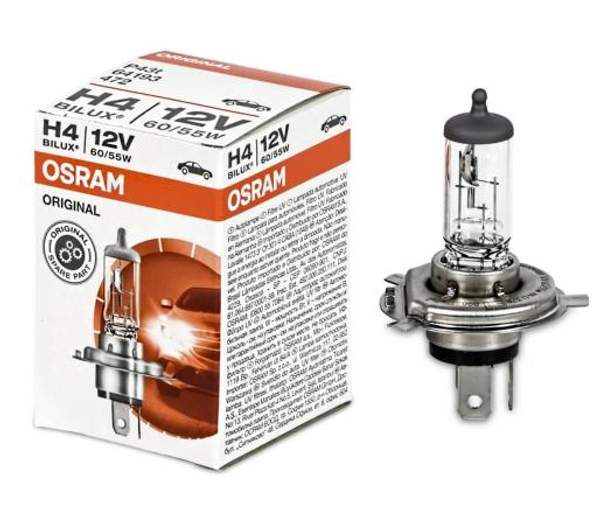 Автолампа OSRAM ORIGINAL LINE 12V H4 60/55W P43t (картон) (1 шт)
