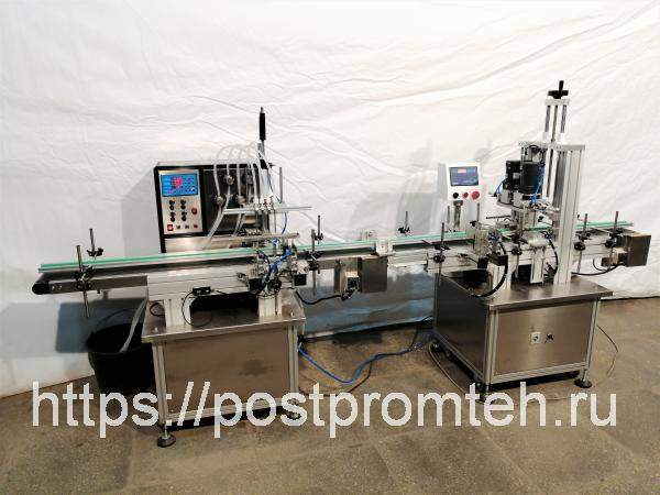 Автомат розлива и укупорки для флаконов