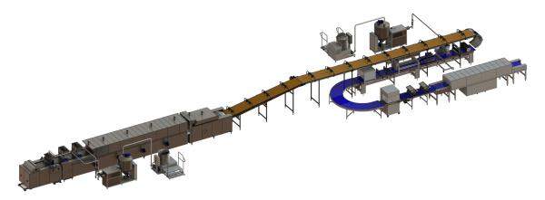 Автоматическая линия по производству бисквита, тортов