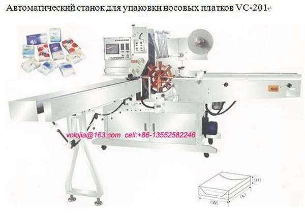 Автоматический станок для упаковки носовых платков VC-201