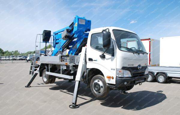 Автовышка HINO 300 (650) рычажно-телескопический автогидроподъемник АГП ISOLI PNT 230, 22 м., 4х2