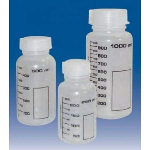 Банка д/реактивов 2 л, с черной град., шир/горл, с крышкой, п/п