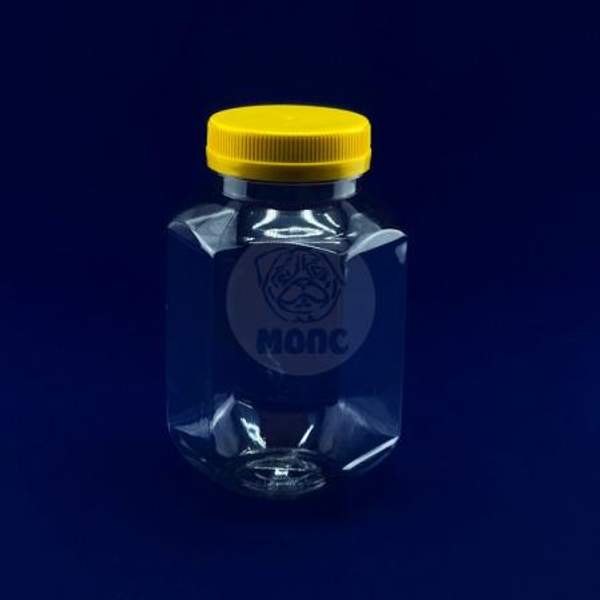 Банка под мед "Шестигранник" 0,75л 1/50