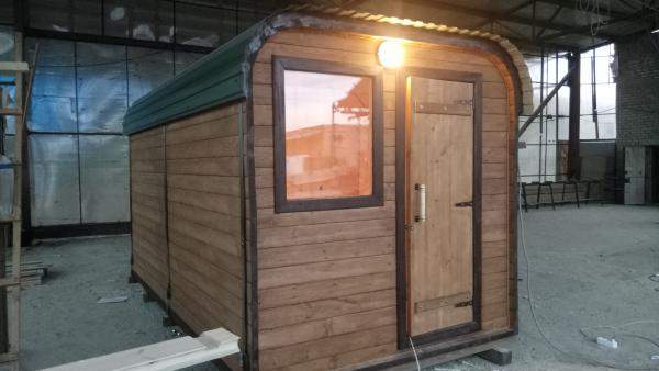 Баня мобильная овальная квадро 4