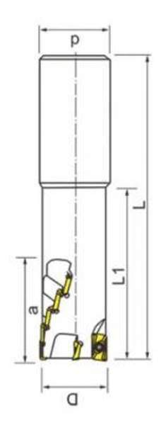 BAP400R-63-27-60M-4T-16P фреза с сменными пластинами "кукуруза"