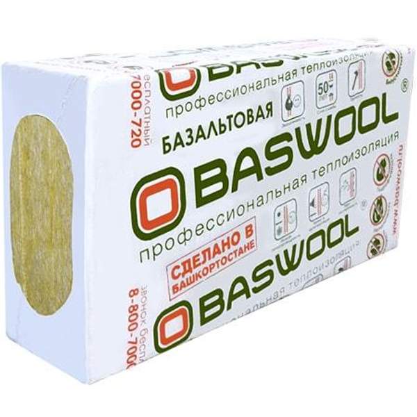 Baswool BASWOOL Стандарт 70 1200х600х100мм, 3 плиты, 0.216 м3, 2.16 м2