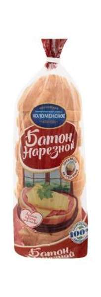Батон Коломенское Нарезной нарезанный, 400 г.