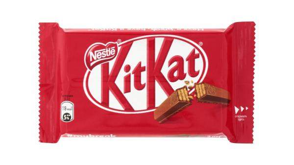 Батончик Nestle Kitkat шоколад молочный с хрустящей вафлей, 45 г.