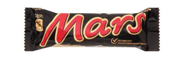 Батончик шоколадный с нугой и карамелью Mars м/у 50г.