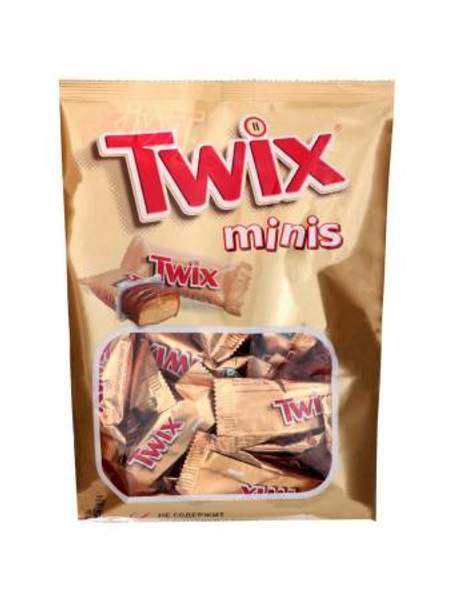Батончик шоколадный с печеньем и карамелью minis Twix м/у 184г.