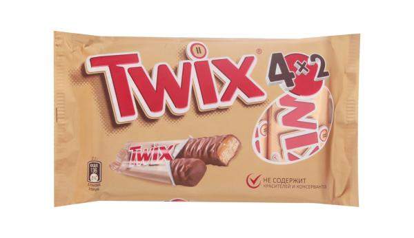 Батончик шоколадный с печеньем и карамелью Twix м/у 4х55г.