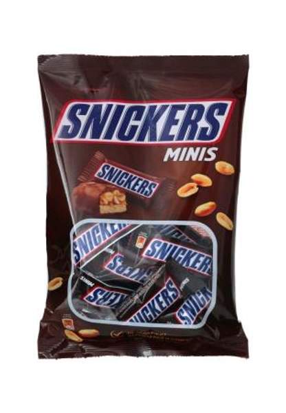 Батончик шоколадный с жареным арахисом, карамелью и нугой Snickers Minis м/у 180г.
