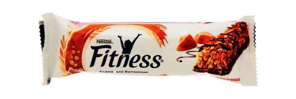 Батончик злаковый Fitness с молочным шоколадом и карамелью, 23.5 г.