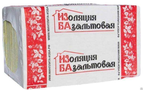 Базальтовый утеплитель ИЗБА Стандарт 45 1000х600х50 / 12пл.