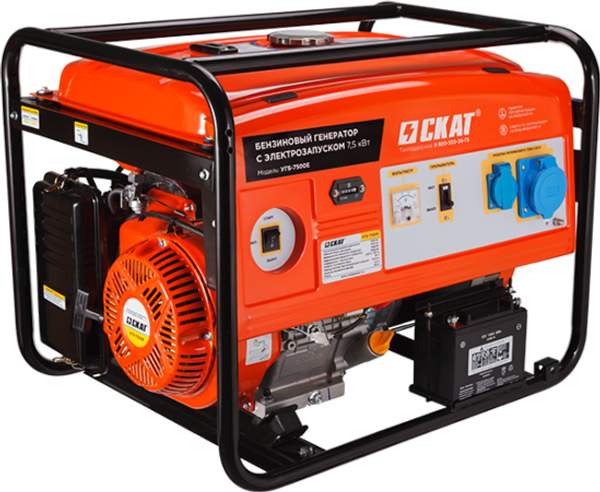 Бензиновый генератор УГБ-7500Е 7.5 кВт