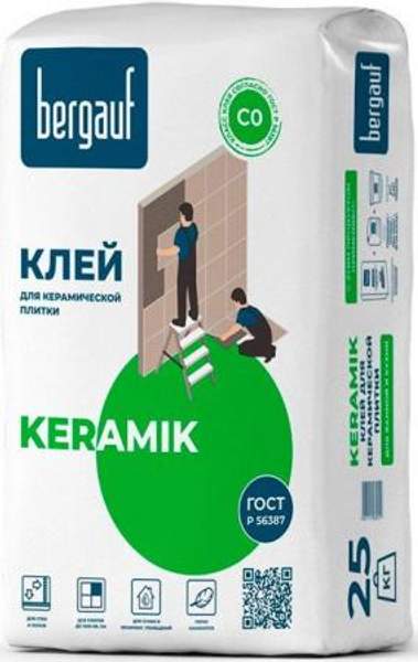 БЕРГАУФ Керамик клей плиточный (25кг) / BERGAUF Keramik клей для керамической плитки (25кг)
