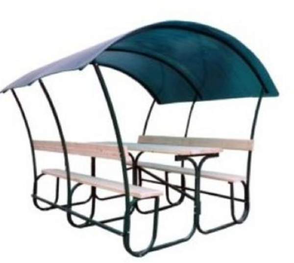 Беседка "Летняя" на 8-10 человек. Покрытие полимер. Доставка Бесплатно.