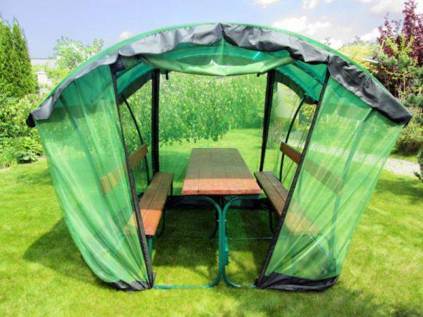 Беседка "Летняя" с противомоскитным тентом. Доставка Бесплатно.