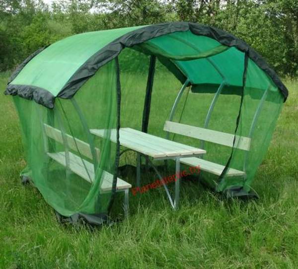 Беседка металлическая "Астра" с противомоскитным тентом. Доставка Бесплатно.