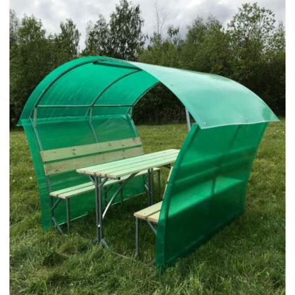 Беседка садовая дачнаяИМпласт Престиж 2-3м с обшитыми боками