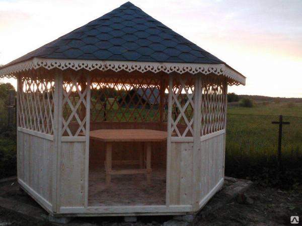 Беседки из дерева для дачи 3,5 метра