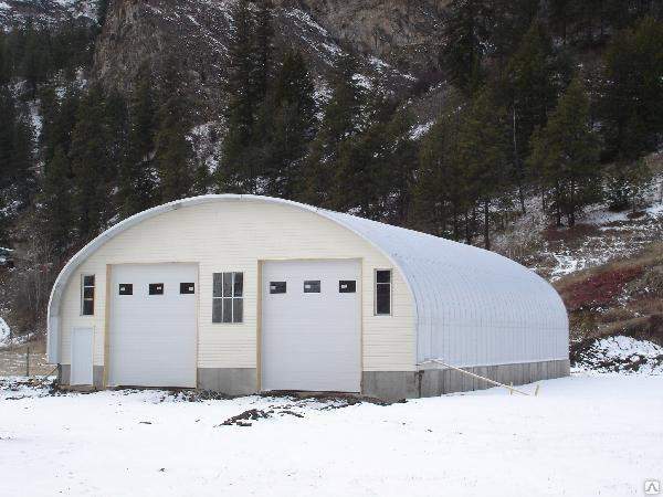 Бескаркасный разборный ангар