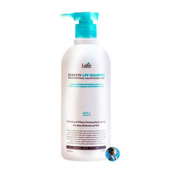 Бесщелочной кератиновый шампунь Lador Keratin LPP Shampoo, 530 ml