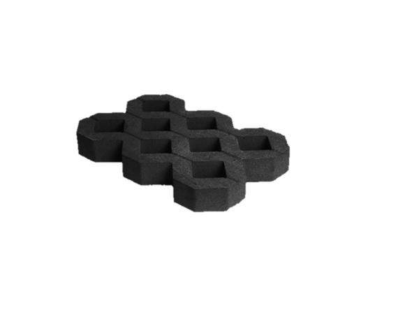 Бетонная плитка на дорожки вибропрессованная ГАЗОННАЯ РЕШЕТКА 500х330х60 (черная)