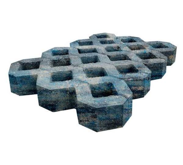 Бетонная решетка газонная 400х600х100мм