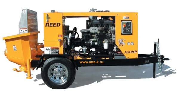 Бетононасос REED (США) A30НР 23 куб.м/час Подача: горизонт 274м, вертикаль 107м.
