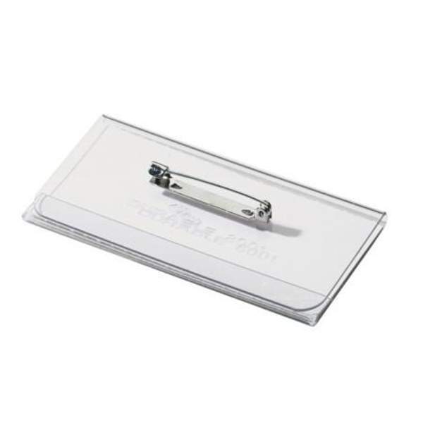 Бейдж Durable, с булавкой, 40 х 75 мм, пластик D8001-19