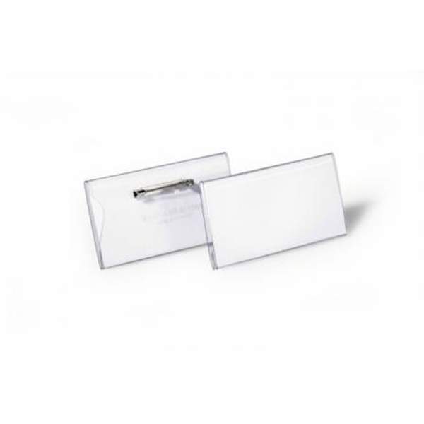 Бeйдж Durable, с булавкой, 40 x 75 мм, пластик D8601-19