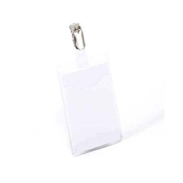 Бейдж Durable, с поворотным клипом, вертикальный, 90 х 60 мм, ПВХ D8107-19