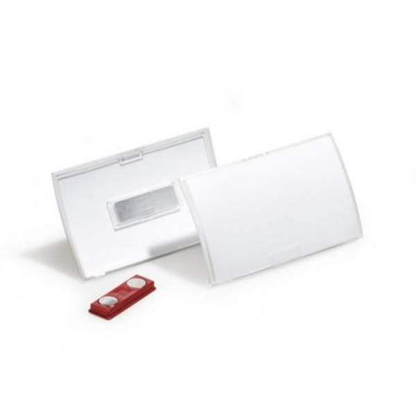 Бейдж Durable, защелкивающийся, с магнитом, 40 x 75 мм D8212-19