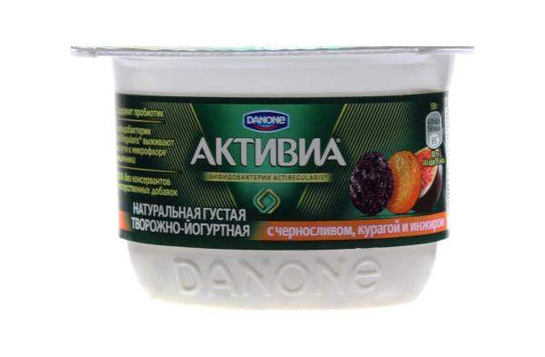 Биопродукт творожно-йогуртный 4.2% с черносливом, курагой и инжиром Активиа ст 130г.