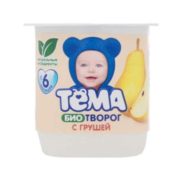 Биотворог 4.2% для детей от 6мес с грушей Тёма ст 100г.