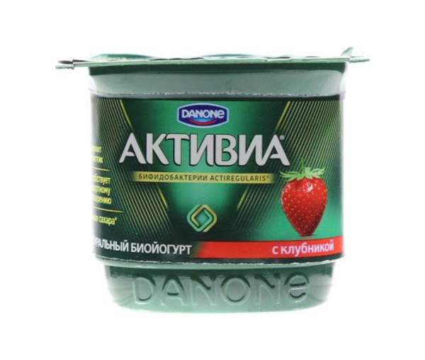 Биойогурт 2.9% с клубникой Активиа ст 150г.
