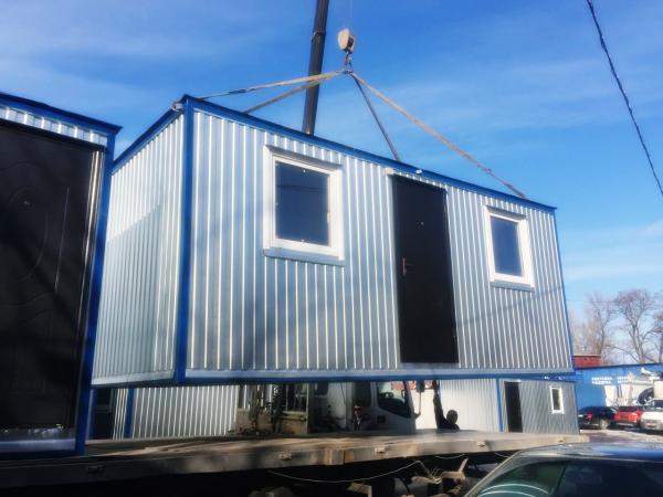 Блок контейнер 6х2,4х2,5 м 2 окна эконом