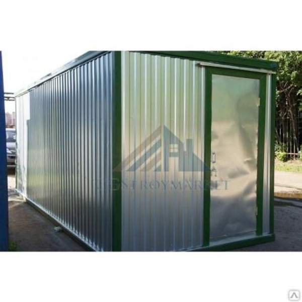 Блок-контейнер БК-02 с тамбуром, 5.0х2.4м утепление СТАНДАРТ