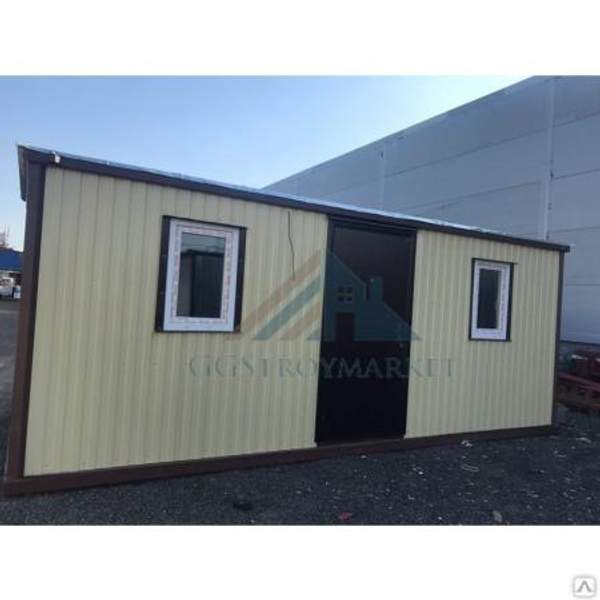 Блок контейнер, Бытовка дачная металлическая 6х2,4 м.