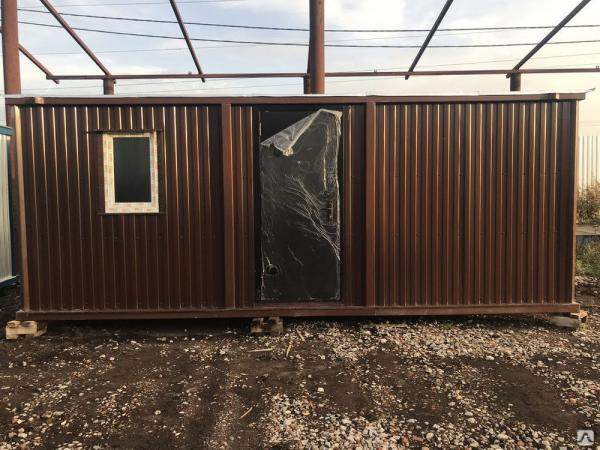 Блок контейнер металлический 6х2.4м утепленный вагончик