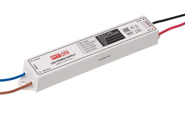 Блок питания герметичный Piton 12В 15Вт IP67 в пластиковом корпусе