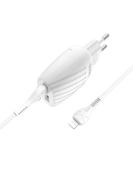 Блок питания сетевой 1 USB C11 1000mA c кабелем Lightning (8 pin) Hoco