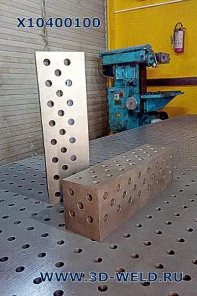 Блок соединительный 400х100х120 мм для Сварочных столов D16