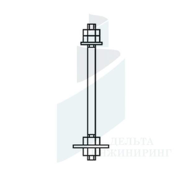 Болт анкерный фундаментный с плитой 2.1 ГОСТ 24379.1-80