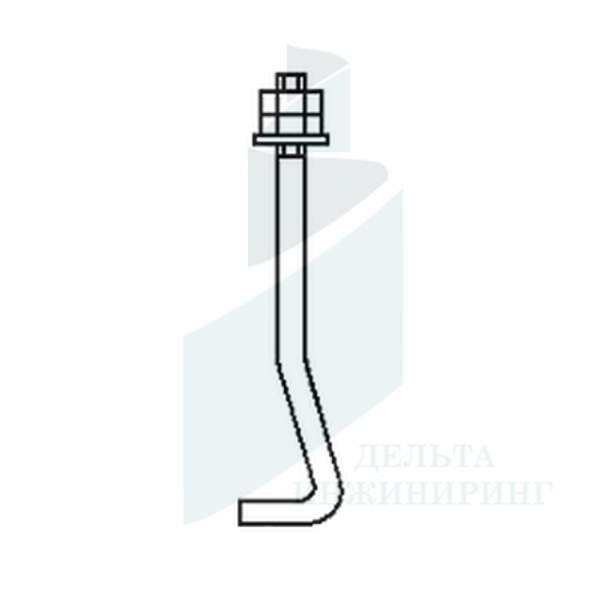 Болт фундаментный 1.2 М20Х1250 ст.3, ст.09Г2С, ст. 40Х ГОСТ 24379.1-80 (12)