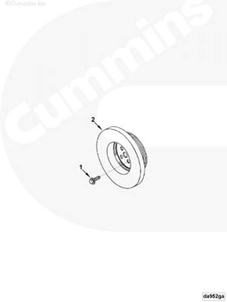Болт крепления демпфера (M14x1.50x35) Cummins ISLe 6CT 3906733