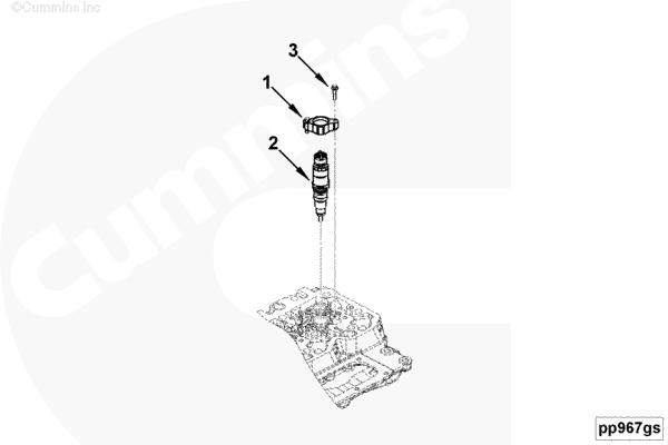 Болт крепления топливной форсунки Cummins 4017567